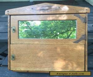 Item Antique Men's Solid Oak Barbers Shaving Cabinet Mirror, Medicine Cabinet for Sale