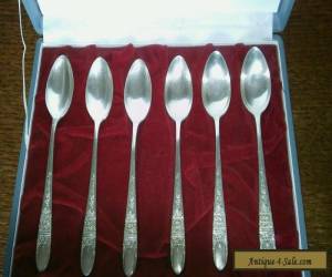 Item Set of 6 solid silver tea/coffee spoons for Sale