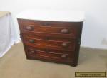 57037 Antique Walnut marble top Dresser chest for Sale