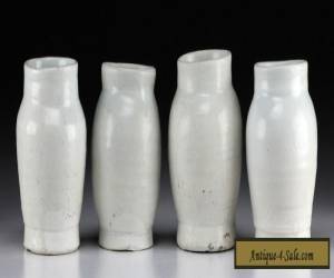 Item Four small Chinese White Glazed Ceramic Jarlets for Sale