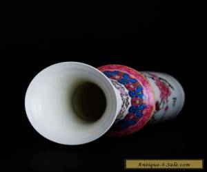 Item amille Rose Porcelain Hollow Hand-painted Vase w Qianlong Mark for Sale