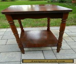Item VINTAGE  ART DECO INLAID MAHOGANY WALNUT MARQUETRY SIDE ACCENT TABLE for Sale