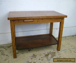 Item Antique Child Sized Small Quartersawn Oak Desk Repurpose as End Table for Sale