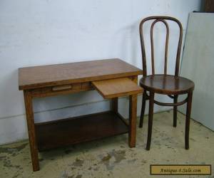 Item Antique Child Sized Small Quartersawn Oak Desk Repurpose as End Table for Sale