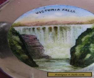Item ANTIQUE HALLMARKED 1907 STERLING SILVER BOX  PICTORIAL ENAMEL VICTORIA FALLS  for Sale