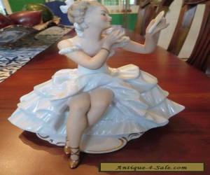 Item Vintage Wallendorf  Porcelain Seated Ballerina Germany  for Sale