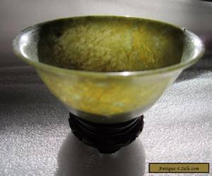 Item Beautiful Antique Chinese Polished Genuine Jade Delicate Bowl for Sale