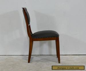 Item Set of 4 traditional mahogany dining chairs with genuine leather upholstery  for Sale