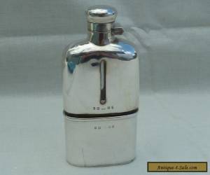 Item Antique Victorian Birmingham 1898 Hallmarked Silver Bound Glass Hip Flask  for Sale