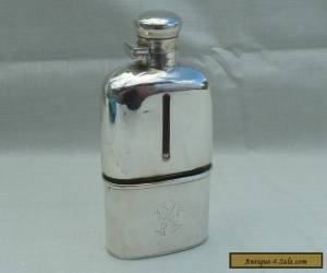 Item Antique Victorian Birmingham 1898 Hallmarked Silver Bound Glass Hip Flask  for Sale