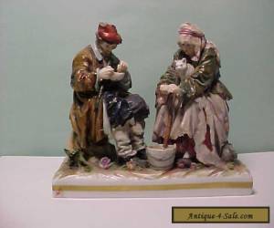 Item Antique 18th C Frankenthal fine Solid Porcelain Figurine - Peasants for Sale
