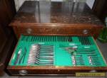 2 Drawer 103 Pce Silver Plated  Table Canteen Walker & Hall Old English Cutlery  for Sale