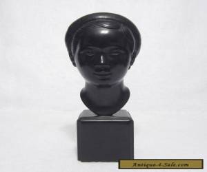 Item Vintage Studio Bronze Bust of a Laotian Girl by Nguyen Thanh Le C.1950's,60's #2 for Sale