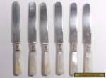 6 Mother Of Pearl Handle 7.75 Inch Butter knives Sterling Wrap for Sale