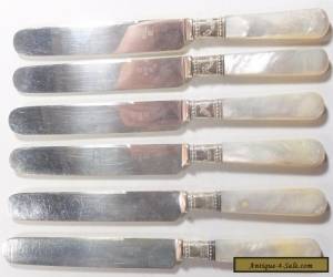 Item 6 Mother Of Pearl Handle 7.75 Inch Butter knives Sterling Wrap for Sale