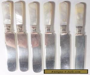 Item 6 Mother Of Pearl Handle 7.75 Inch Butter knives Sterling Wrap for Sale