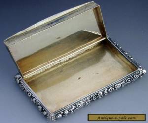 Item RARE FRENCH STERLING SILVER & GOLD SNUFF BOX 1819-1838 GEORGIAN ERA ANTIQUE for Sale