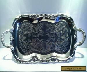 Item Vintage Large Silverplated Art Nouveau Style Serving Tray for Sale