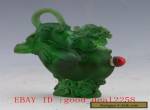 Original Chinese Coloured 18-19th Glaze Hand-carved Chi Dragon Snuff Bottle for Sale