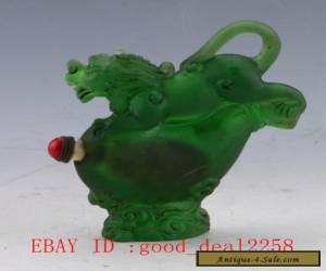 Item Original Chinese Coloured 18-19th Glaze Hand-carved Chi Dragon Snuff Bottle for Sale