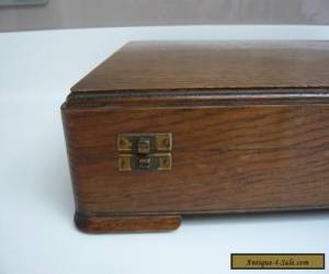 Item Vintage Art Deco Oak Cutlery Box for Restoration or Repair for Sale