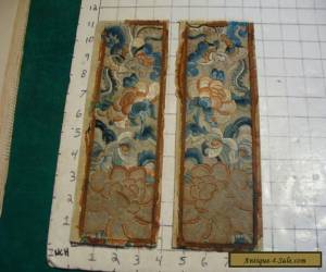 Item 2 vintage similar SILK DRAGON AND FLOWERS Designes, very cool for Sale