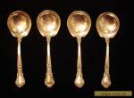 Four Gorham Sterling Silver Soup Spoons in the Chantilly pattern for Sale