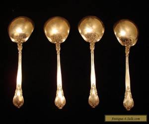 Item Four Gorham Sterling Silver Soup Spoons in the Chantilly pattern for Sale