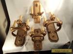 Special 4 Piece Set Solid Brass Sconces Arts Crafts Style for Sale