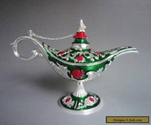 Item China Decorated Cloisonne Carve Blooming Flower Rattan Rare Lucky Aladdin Lamp for Sale