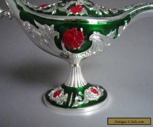 Item China Decorated Cloisonne Carve Blooming Flower Rattan Rare Lucky Aladdin Lamp for Sale