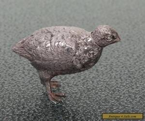 Item Antique Novelty Edwardian Silver BonBon Holder in the Form of a Grouse for Sale