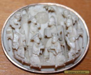 Item Old Antique Chinese Hand Carved Brooch Pin  for Sale
