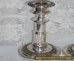 Item Pair Of Antique Georgian Silver Plate Telescopic Candlesticks for Sale