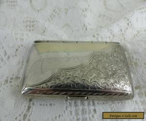 Item Antique Victorian Sterling Silver Cigarette Case 1899 for Sale