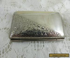 Item Antique Victorian Sterling Silver Cigarette Case 1899 for Sale