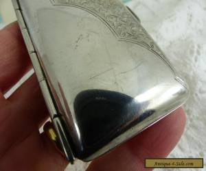 Item Antique Victorian Sterling Silver Cigarette Case 1899 for Sale