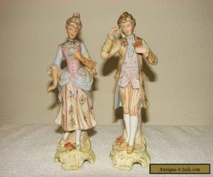 Item Antique Kalk German Porcelain Gentleman Lady Figures for Sale
