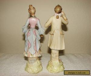 Item Antique Kalk German Porcelain Gentleman Lady Figures for Sale