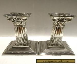 Item Pair of Corinthian Silver Plated 6" Candlesticks Beautiful Condition for Sale