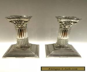 Item Pair of Corinthian Silver Plated 6" Candlesticks Beautiful Condition for Sale