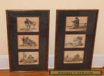 Six Antique Framed Chinese Genre Character Prints Hand Colored 6 Images  for Sale
