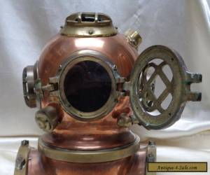 Item Antique Estate Found Copper & Brass Deep Sea Diver Decorative Helmet Piece for Sale