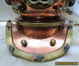 Item Antique Estate Found Copper & Brass Deep Sea Diver Decorative Helmet Piece for Sale