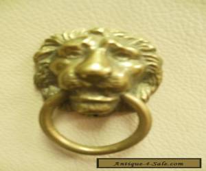 Item VINTAGE PAIR OF  BRASS LION HEAD DRAWER PULLS  for Sale