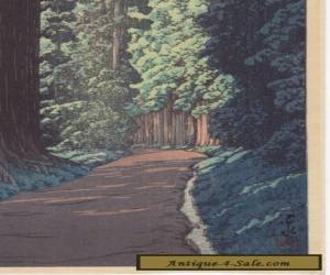 Item Kawase Hasui,   Road to Nikko,  Original Lifetime print for Sale