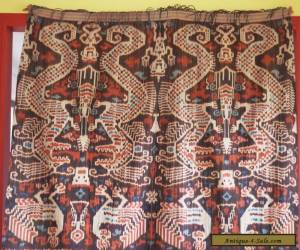 Item LARGE VINTAGE HAND WOVEN SUMBA HINGGI IKAT COLLECTABLE TEXTILE INDONESIA for Sale