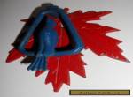 Vintage Door Knocker Metal Painted Blue Bird & Red Maple Leaf About 5" x 4 1/2" for Sale