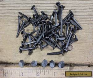 Item 1" Rose head nails 50 in lot vintage wrought iron square rustic historic antique for Sale