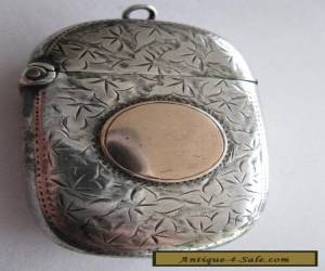 Item Silver and gold vesta case 1897 for Sale